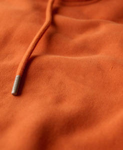 2025 Unisex Oversize Men's <b>Hoodies</b> High Quality 550gsm Orange Cotton Streetwear Breathable Custom Design Embroidery Decoration - Product Image 5