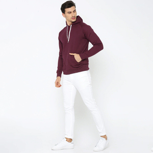 Sweat à capuche de haute qualité pour hommes pour l'hiver confortable et confortable tissu polaire de coton coupe ajustée avec motif solide nouveau design teint uni - Product Image 2