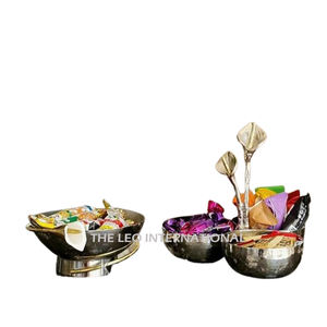 Diseño de forma de hoja chapada en oro, soporte de aluminio, Material de resina, cuenco para servir comida, fruta, cuenco para decoración del hogar - Product Image 5