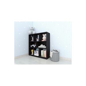 Musvenus Turkish Manufacturer's Hot Selling Modern Twin <b>Bookshelf</b> 7-Shelf Suntalam BLACK Multi-Purpose for Living Room - Product Image 3