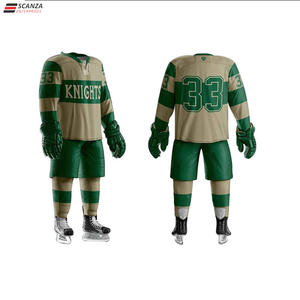 Vente en gros d'uniformes de hockey sur glace unisexe de haute qualité, nouveaux ensembles personnalisés de grande taille pour hommes, shorts techniques d'impression pour votre équipe - Product Image 4