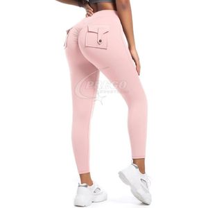 Leggings de Compresión Deportivos para Mujer con Logotipo Personalizado al por Mayor, Ropa Deportiva para Mujer, Pantalones de Yoga de Alta Elasticidad con Bolsillos, Nuevo - Product Image 2