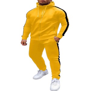Chándal deportivo con logotipo personalizado y forro polar de algodón para hombre, chándal de talla grande con cremallera y precio al por mayor, chándal de invierno - Product Image 1