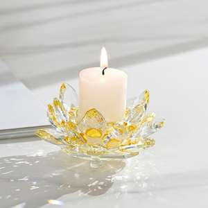 Factory direct-sale Crystal Lotus <b>Candle</b> Stand for home decorative - Product Image 6