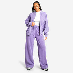 Servicio OEM, Precio Bajo, Chándal Deportivo para Mujer, el Más Vendido, Chándal Deportivo con Lavado Ácido para Mujer, Chándales con Lavado Ácido Personalizados - Product Image 4