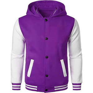 Chaquetas Varsity con Capucha para Hombre, Estilo Vintage, Alta Calidad, Clásicas, Tallas Grandes, Invierno, Frente Abierto, Personalizables, 100% Algodón, Suministro de Fábrica - Product Image 6