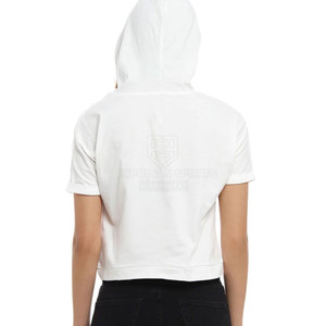 High Quality 100% Cotton <b>Winter</b> Women Crop <b>Top</b> Hoodies with Front Logo Quick Dry Outdoor Use - Product Image 2