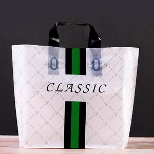 Bolsas de correo de polietileno reciclables Válvula Flexiloop Mango Bolsas de embrague personalizables Asas de plástico transparente Serigrafía - Product Image 2