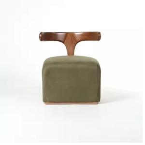 Chaise de salon nordique moderne de haute qualité en mousse haute densité à ossature en bois de frêne chaise longue chaise de loisirs pour la maison d'Inde - Product Image 1