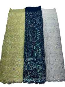 Tela de red de secuencia bordada de calidad estándar para traje de mujer disponible a precio mayorista de Indian - Product Image 4