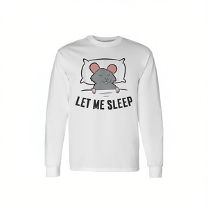 Camiseta de manga larga con estampado 'Tired Rat Let Me Sleep' para ropa de dormir - Product Image 2