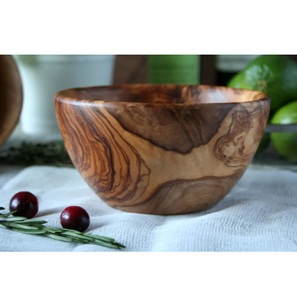 Handmade Wooden Bowl <b>Dinnerware</b> Fruits Salad Soup Serving Bowl for Home Kitchenware Tabletop Restaurant Wedding Gift Wholesale - Product Image 1