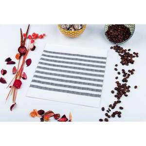 Serviettes en papier blanches 48x48cm Marino Black Print Bambutex Naturel 300 pièces B2B - Product Image 2