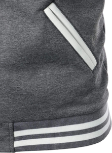 Chaquetas universitarias con logotipo personalizado para hombre de otoño, chaqueta de béisbol en blanco de manga larga con abrigos de procesamiento teñidos lisos - Product Image 5