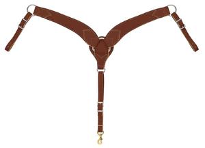 Western Horse Collier de poitrine en cuir noir usiné Trail Pleasure and Barrel Roping Plastron Corde Halter - Product Image 2