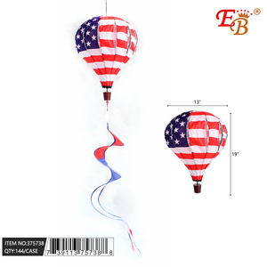 Mulino a vento in mongolfiera da 19 pollici con bandiera USA 24pc/CS elegante palloncino decorativo - Product Image 1