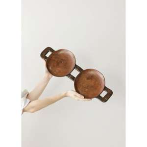 Plateau de service en bois simple fabriqué à la main d'une seule pièce avec des bordures de couleur noire en métal aux tarifs les plus élevés - Product Image 6