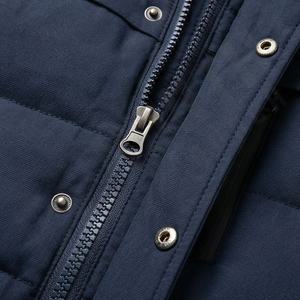 Veste parka d'hiver pour homme, veste matelassée en polaire, col montant, détails de motif, coque en polyester, manteau chaud et épais, vêtements thermiques - Product Image 4