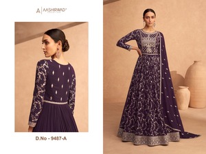 Heavy Fox Georgette con secuencias de bordado Trabajo Salwar Kameez Disponible a precio mayorista de India - Product Image 2