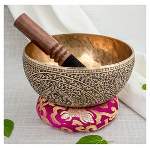 ขันร้องทำมือจากสแตนเลสขัดเงา ศิลปะแบบดั้งเดิมของชาวทิเบต สำหรับการทำสมาธิ โยคะ การบำบัดด้วยเสียง และการฝึกฝน - Product Image 5