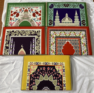 เสื่อกำมะหยี่พับได้แบบพกพาพับได้มีพนักพิงหลังและกระเป๋า - Product Image 6