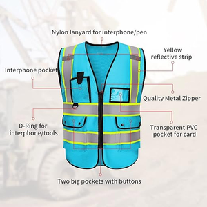 Chaleco de Seguridad de Alta Visibilidad, Resistente, con 2 Bolsillos, Reflectante y Transpirable para Hombre, Hecho en Pakistán, Ropa de Trabajo de Alta Calidad - Product Image 5