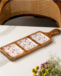 Plateau de service imprimé en bois aspect brillant pour hôtels et restaurants - Product Image 3