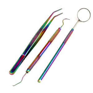 Top bán nha khoa kiểm tra Kit không nha khoa gương xử lý thăm dò Tweezer Kit - Product Image 3