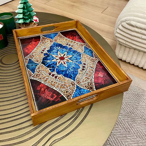 Bandeja de Servicio de Diseño con Recubrimiento de Esmalte de Madera MDF, Bandeja de Mesa de Alta Calidad para Hoteles y Restaurantes - Product Image 1