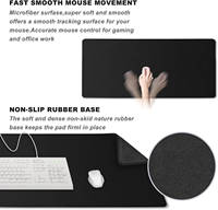 Tapis de souris de jeu en néoprène 43x60cm, logo personnalisé, tapis de bureau personnalisé pour usage au bureau