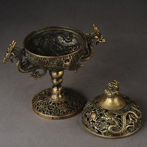 Quemador de Incienso Religioso de Latón de la COLECCIÓN DE CALIDAD, Diseño Vintage, Hecho en Uttar Pradesh, India - Product Image 5