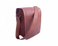 Sac messager en cuir véritable de chèvre fait main pour les étudiants de bureau et universitaires étui pour ordinateur portable ou tablette sacs à bandoulière messager marron