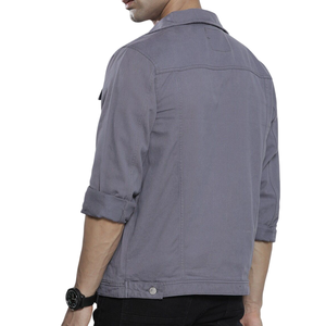 Chaquetas de hombre de lona transpirable de último diseño con logotipo personalizado y tamaño regular de color para ropa informal al por mayor y estilo moderno - Product Image 2