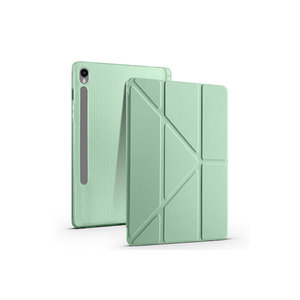 Étui pliable Netzy pour Galaxy Tab S9 FE gris avec support et compartiment pour stylet, en cuir PU et plastique durable - Product Image 5