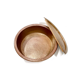 ชามล้างเท้าทำจากทองแดงโบราณใช้นวดเท้าสำหรับสปา - Product Image 5