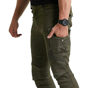 Durable CE Nivel 1 Blindado Biker Jeans para hombres Diseño DE SEGURIDAD táctica Almohadillas extraíbles para la rodilla y la cadera Transpirable Secado rápido D-Ride Moto - Product Image 3