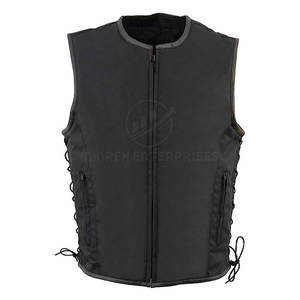 Chaleco de cuero de vaca genuino de diseño personalizado para hombre, transpirable, a prueba de viento, impermeable, ropa exterior informal para lona de invierno - Product Image 5