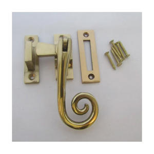 Attache de fenêtre à battant en laiton de luxe fabriquée à la main avec vernis doré antique, construction durable et touche décorative pour les maisons - Product Image 3