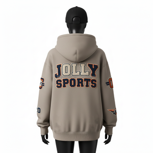 <b>Women</b> Zipper Hoodie <b>Fleece</b> Fabric Soft Comfortable Oversized Fit <b>Grey</b> Color Chenille Embroidery CustomLogo zipper basics hoodies - Product Image 2