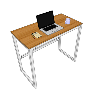 BFSTB007 StaBamboo 120x60cm <b>Standing</b> <b>Computer</b> <b>Desk</b> with Rectangular Legs Assembly Required - Product Image 1