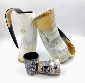 Taza de cuerno hecha a mano AALIYAN IMPEX de alta calidad para cerveza, whisky y hidromiel, ideal para bares en casa, acampar al aire libre, estilos de animales náuticos - Product Image 4