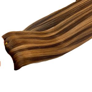 Cuticles Aligned Raw Single Donor Virgin Curly Human Hair Tape Bundle Color <b>Piano</b> - Product Image 4