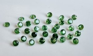 พลอยโกเมนสีเขียว tsavorite ธรรมชาติ2.5มม. เจียระไน-หลวมโกเมนสีเขียว - Product Image 6