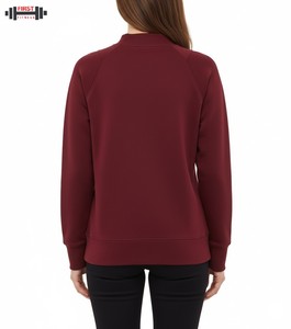 Sweat-shirt décontracté surdimensionné pour femme avec manches longues, impression de lettres et logo streetwear sur le devant, en molleton de coton d'hiver - Product Image 2