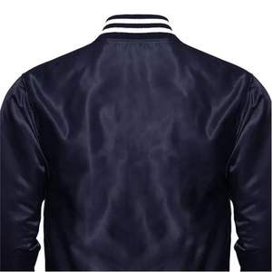 Wholesale Custom Winter Waterproof Cotton <b>Fleece</b> Varsity Jacket with Front Design and Quilted Inner for Men 2023 - Product Image 5