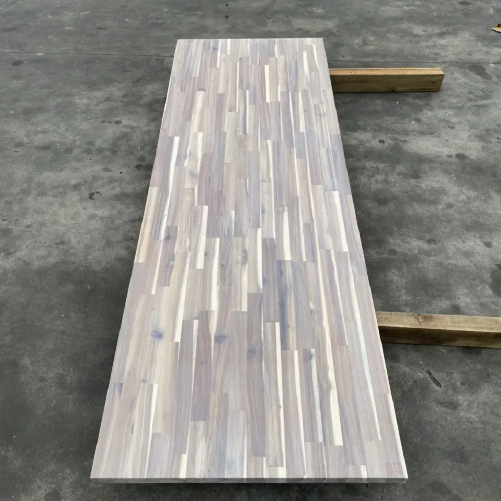 Acacia Wood Finger Joint Board-Kunden spezifisches Finish Metzger block Holz Arbeits platte Metzger block