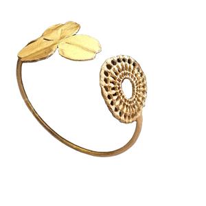 Gold plated Designer Handmade Statement Style Cuff and Bangle handmade premium product <b>for</b> <b>girls</b> indian style SKU5714 - Product Image 1