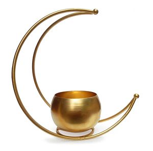 Flor de Metal chapada en oro de alta calidad Vasa último diseño macetas colgantes montadas en la pared de tamaño pequeño para boda exportación lista - Product Image 3