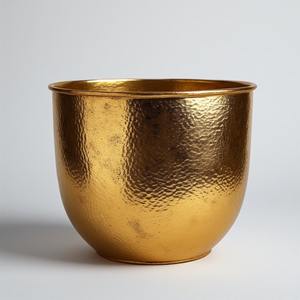 Elegante hosepot de latón dorado antiguo con detalles suaves, perfecto para jardines de lujo y esquinas interiores decorativas - Product Image 5