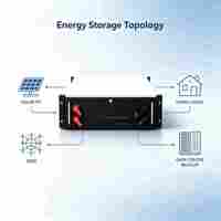 Batterie LiFePO4 Tianon 51,2V 100Ah 200Ah montée sur rack, système de stockage d'énergie 5kWh 10kWh